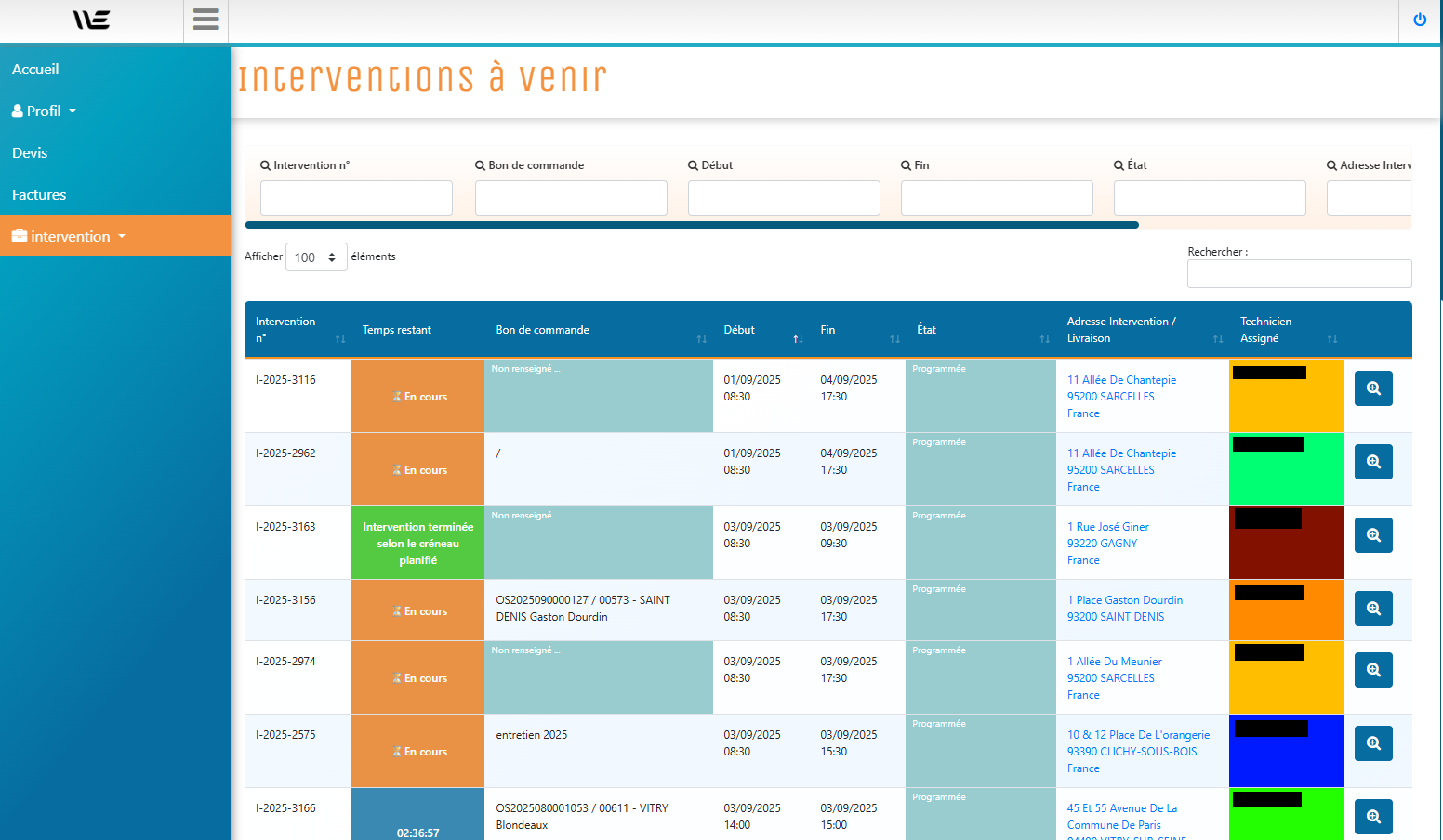 Suivi intervention 3